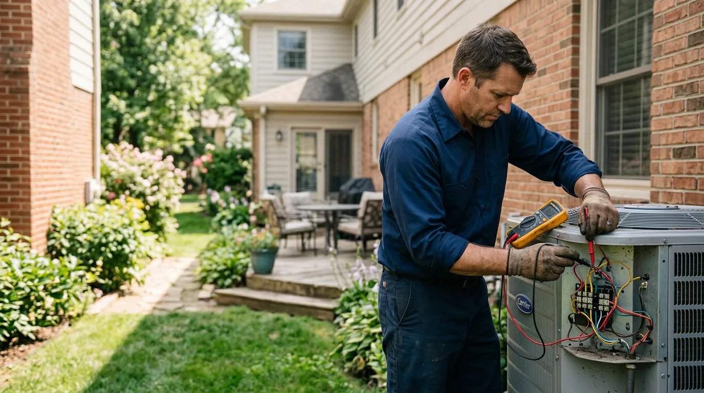 HVAC technician working near Arlington, OH